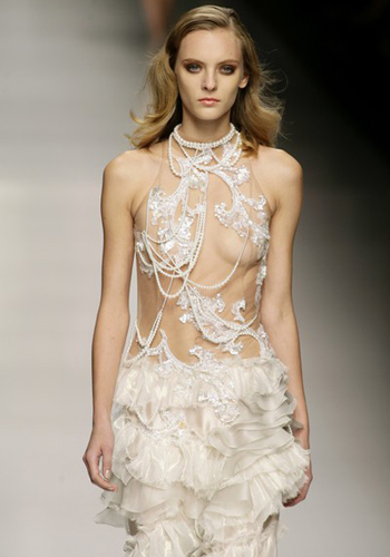 transparent halter lace wedding dress 